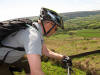 Martin going for it on the Medd Crag descent 3rd June 2010