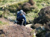 Climbing up from the stream at Cowkill Well, Urra Moor, 21st April 2009
