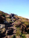 Climbing up from the stream at Cowkill Well, Urra Moor, 21st April 2009