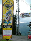 Warning sign at the top of the Chavannes downhill