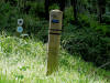 Cycle route marker post, Guisborough Forest