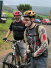 Chris wondering why he agreed to an extra loop, uphill in the rain.  22nd August 2008