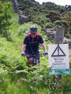 Old bloke riding bike. 2nd July 2010