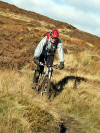 Chris enjoying the Cold Moor descent,  15th November 2007