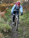 Descending Noddle End, Chris actually riding his Cannondale Push, 29th November 2007