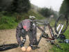 Another pair of brake pads bites the dust. Dalby Forest. 30th September 2008