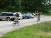 Gribdale Gate, two cyclists trying to pretend they rode all the way up the hill