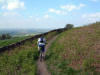 Oz is already on the Easby Moor singletrack