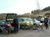 Mud-splattered scruffs in Pinchinthorpe car park